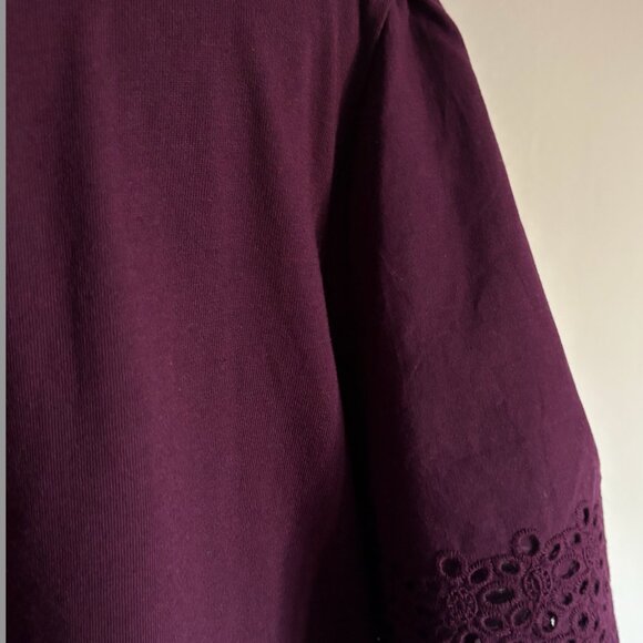 Love & Roses Berry Broderie Trim Tiered Sleeve T-Shirt Size 14 - Picture 10 of 10